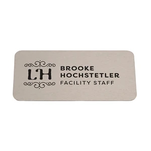Metal Magnetic Name Badges (3" x 1.5" x 20 mil.)