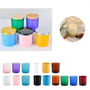 Glass Candle Jar With Wood Lid
