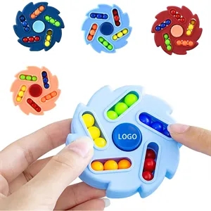 Custom Logo Colorful Rotating Bead Puzzle Spinner Toy