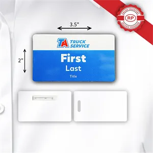 Custom Logo Laminated Personalized Name Badge/Tag (2"x3.5") Rectangle