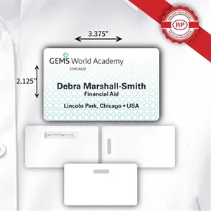 Custom Logo Laminated Personalized Name Badge/Tag (2.125"x3.375")