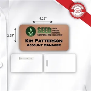 Custom Logo Laminated Personalized Name Badge/Tag (2.25"x4.25")