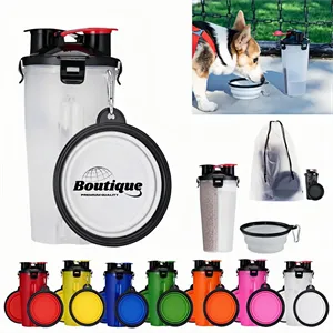 Custom Logo Portable Pet Water Bottle With Collapsible Bowl