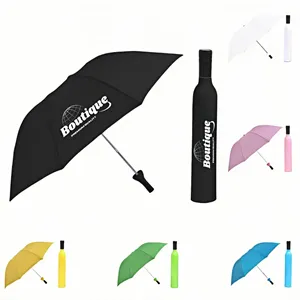 Custom Logo Creative Bottle Folding Umbrella Promotional Gift Idea