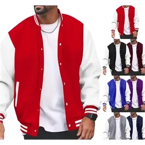 Custom Logo Unisex Long Sleeve Outerwear Baseball Jacket