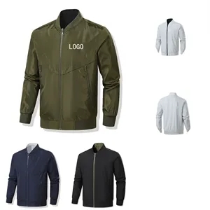 Custom Logo Men's Solid Color Double-Sided Outerwear