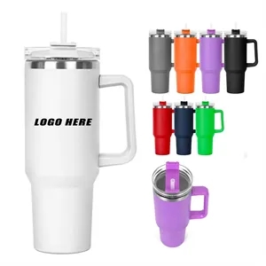 Custom Logo 40oz Stainless Steel Handle Portable Tumbler