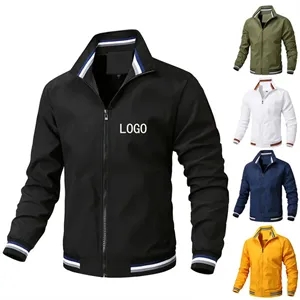 Custom Logo Fall Winter Warm Windbreaker Full Zip Casual Padded Coats
