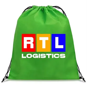 Custom Logo Drawstring Non Woven Tote Bags