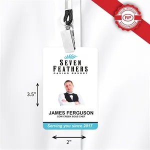 IdentityPro™ USA Made Photo ID Badge w/ Tag Slot (2"x3.5")