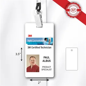 IdentityPro™ USA Made Photo ID Badge w/ Tag Slot 2.25"x4.25"