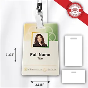 IdentityPro™ USA Made Photo ID Badge w/ Tag Slot 2.125x3.375