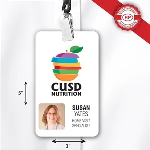 IdentityPro™ USA Made Photo ID Badge w/ Tag Slot (3"x5")