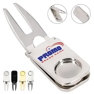 Custom Logo Golf Divot Tool with Ball Marker and Cigar Holder