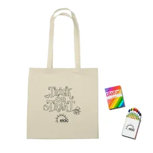 Custom Logo Custom Canvas Coloring Tote Bag Set