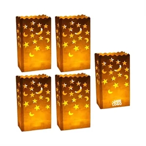 White Reusable Christmas Luminaries Flame Resistant Bags