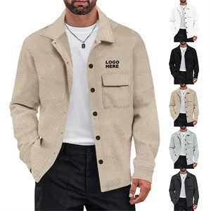 Custom Logo Custom Casual Outerwear Men's Casual Button-Up Jacket