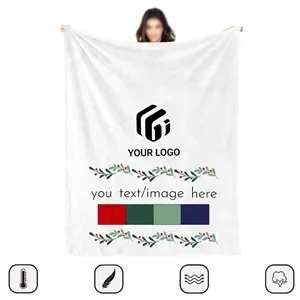 Custom Logo Room decor customizable breathable soft winter warm blanket