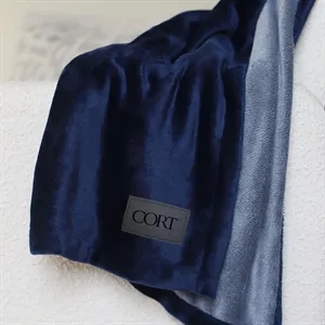 Custom Logo Heathered Velura Throw