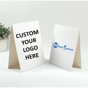 Custom 14pt Paper Table Tents 20 Pack Foldable Desk Signs