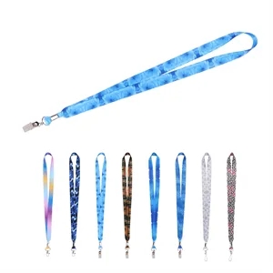 Custom Logo 3/4" Full Color Custom Polyester Lanyards ID Badge Holder