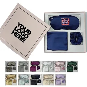 Double-Layer Imitation Silk Sleep Eye Mask Gift Box Set