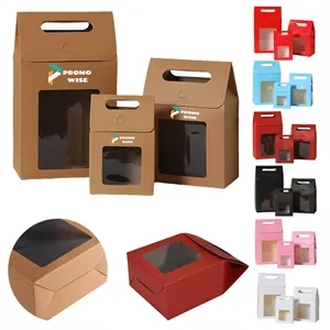 Minimalist Kraft Tote Gift Box with Transparent Window