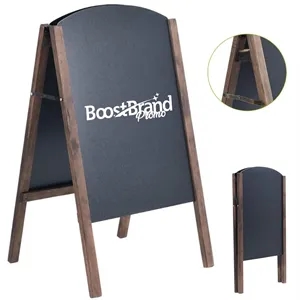 Wood A-Frame Restaurant Menu Chalkboard Sign for Displays