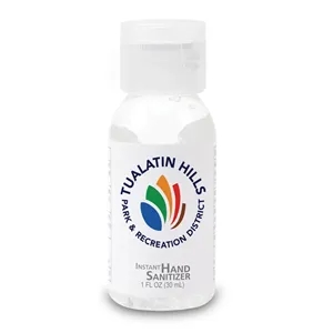 1 oz Hand Sanitizer Gel, Round Bottle, Fragrance-free