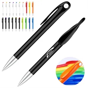 Twist Action Ballpoint Pen with Chrome Tip and Custom Logo