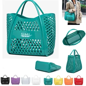 Custom Logo Portable Waterproof PVC Grocery Beach Bag