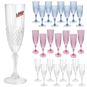 Plastic Champagne Flutes Wine Glasses Goblet Cups