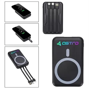 Custom Logo Wireless Charger & Power Bank 10,000 mAh