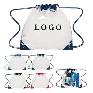 Custom Logo Clear EVA Drawstring Stadium Backpack