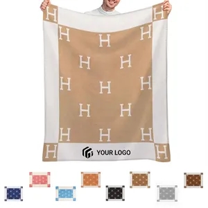 Custom Logo Office home single nap air conditioning wool sofa blanket