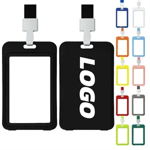 Custom Logo Custom Logo Lanyard ID Badge Holder with Clip