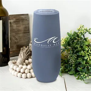 14 oz. Stainless Steel Champagne Flute w/ Rubberized Finish