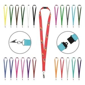 Custom Logo Trade Show Lanyard with Safety Breakaway Badge