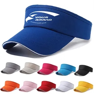 Custom Logo Cotton Adjustable Sport Empty Top Baseball Visor Cap Hats