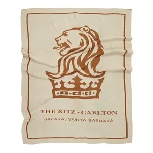 Custom Logo Custom Knitted Acrylic Throw Blanket