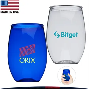 16 oz. Maeve Plastic Stemless Wine Glasses