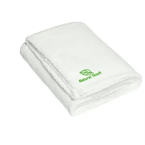 Custom Logo Port Authority ® Plush Texture Blanket - 50" x 60"