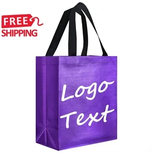 Gift Bags Shopping Glossy Reusable Grocery Tote with Handles