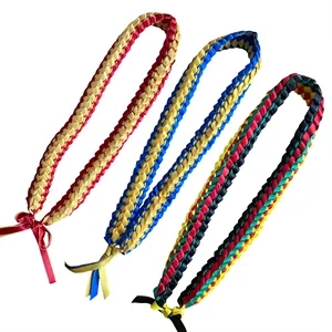 Custom Woven Two-Tone Satin Ribbon Graduation Award Lei
