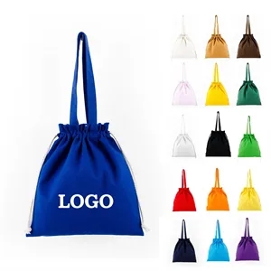 Large Cotton Drawstring Bag Colorful Custom Made