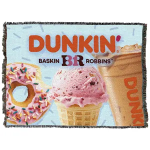 Custom Logo USA Made Jacquard Woven 100% Cotton Tapestry Throw Blanket