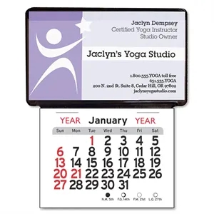 Adhesive Peel-N-Stick® Business Card Holder Calendar