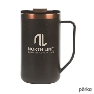 Perka® Guji 15 oz. Recycled Steel and Coffee Grounds Mug