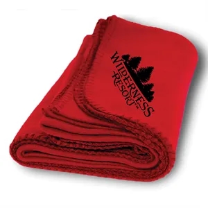 Custom Logo Promo Fleece Throw Blanket