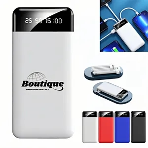 10000mah Smart Power Bank With Built In Cables